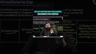 Important Documents to carry to AFCAT 1, 2026 Exam Hall #afcat #shorts #dw #pw #afcaf2026