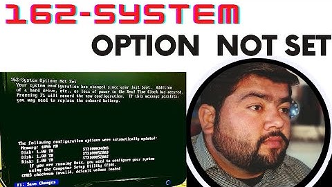 Error-162 System Options Not Set|Pc|PC 162 Error Problem Solved