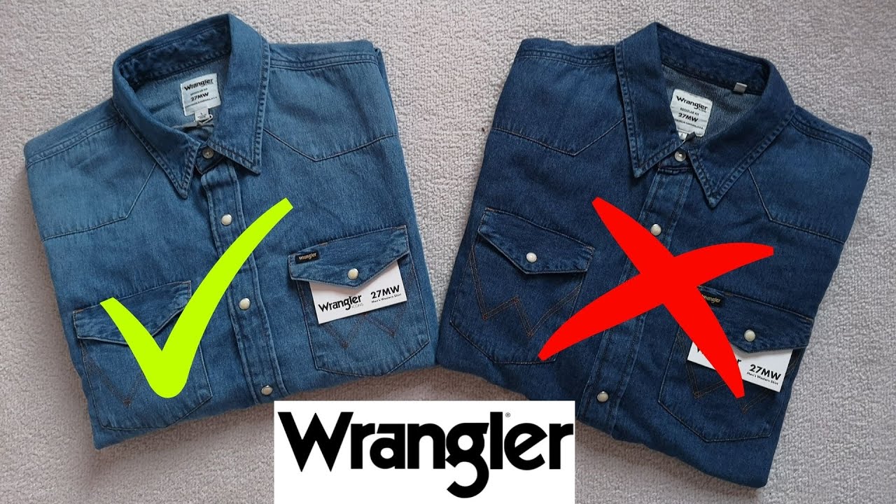 How to spot a fake Wrangler Denim Shirt | Real vs Fake | Mens Denim Shirt -  YouTube