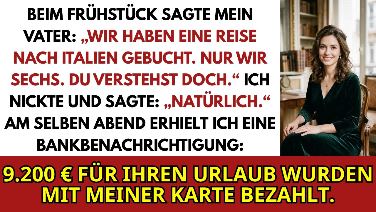 „Du verstehst das, oder?“ Mit diesem Satz strich mich meine Familie aus dem Italien-Urlaub, den sie auf meine Kreditkarte gebucht hatten. Ich sagte „Natürlich“, wie ich es immer tat. Bis ich um...