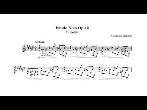 Scriabin Etude4 Op42 Guitar Transcription