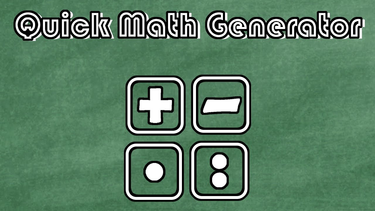 Quick Math Generator - YouTube