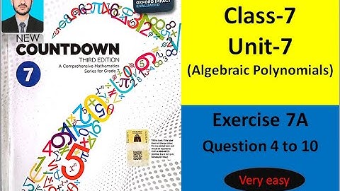Class 7 math exercise 7A Question 4 to 10 || New countdown third edition book 7 exercise 7A | oxford