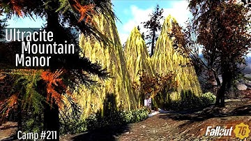 Fallout 76 Camp Build | Ultracite Mountain Manor | Clean // Modern // Ultracite Shards // Unique
