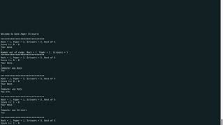 Rock Paper Scissors Demonstration (C Programming)