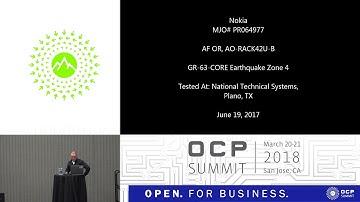 OCPUS18 – NEBS Seismic Zone-4 Kit for Open Rack v2 Specification Introduction and Test Results