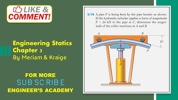 Engineering Statics | P3/18 | Equilibrium in 2D | Chapter 3 | 6th Edition | Engineers Academy