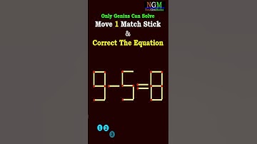 #viralshorts #trending #matchstick  PUZZLE 104 Move 1 Match Stick & Correct The Equation
