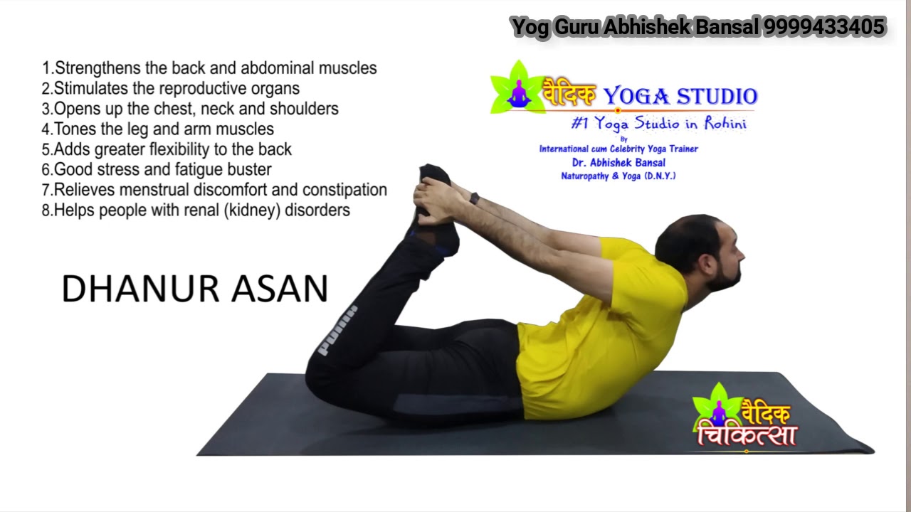 Everything About DHANUR Aasan BOW POSE By Yog Guru Abhishek Bansal 