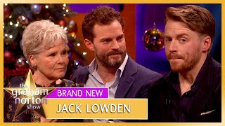 Imelda Staunton \& Jamie Dornan Snuggle As Jack Lowden Does a Double Take! | The Graham Norton Show