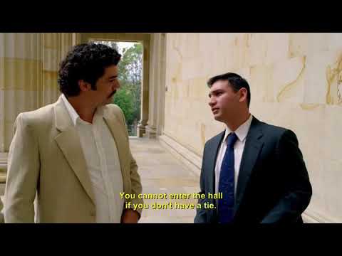 Narcos - Pablo Escobar entry in the parliament scene