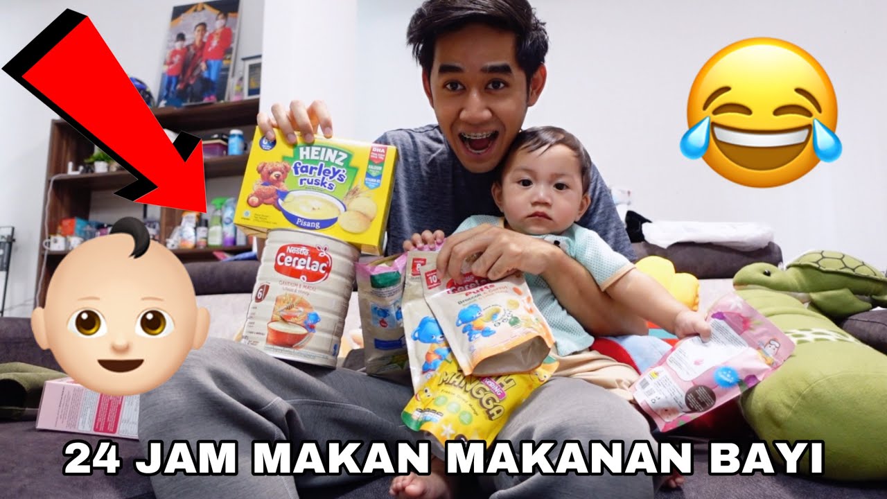 24 JAM MAKAN MAKANAN BAYI DENGAN AISY 😂❤️👶🏻