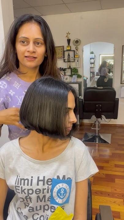  A line bob haircut😍 #bobcat #shorthair #bobhaircut #reels #viral # ...