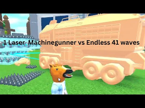 1 Laser Machinegunner vs Endless in Toy Defense Roblox