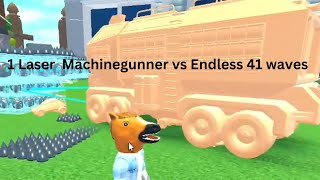 1 Laser Machinegunner vs Endless in Toy Defense Roblox screenshot 4