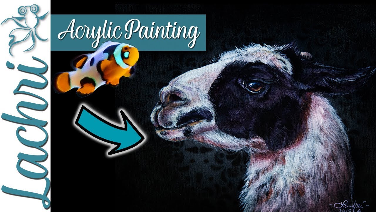 ⁣Acrylic Painting tips  +  Why I painted a Llama - Lachri
