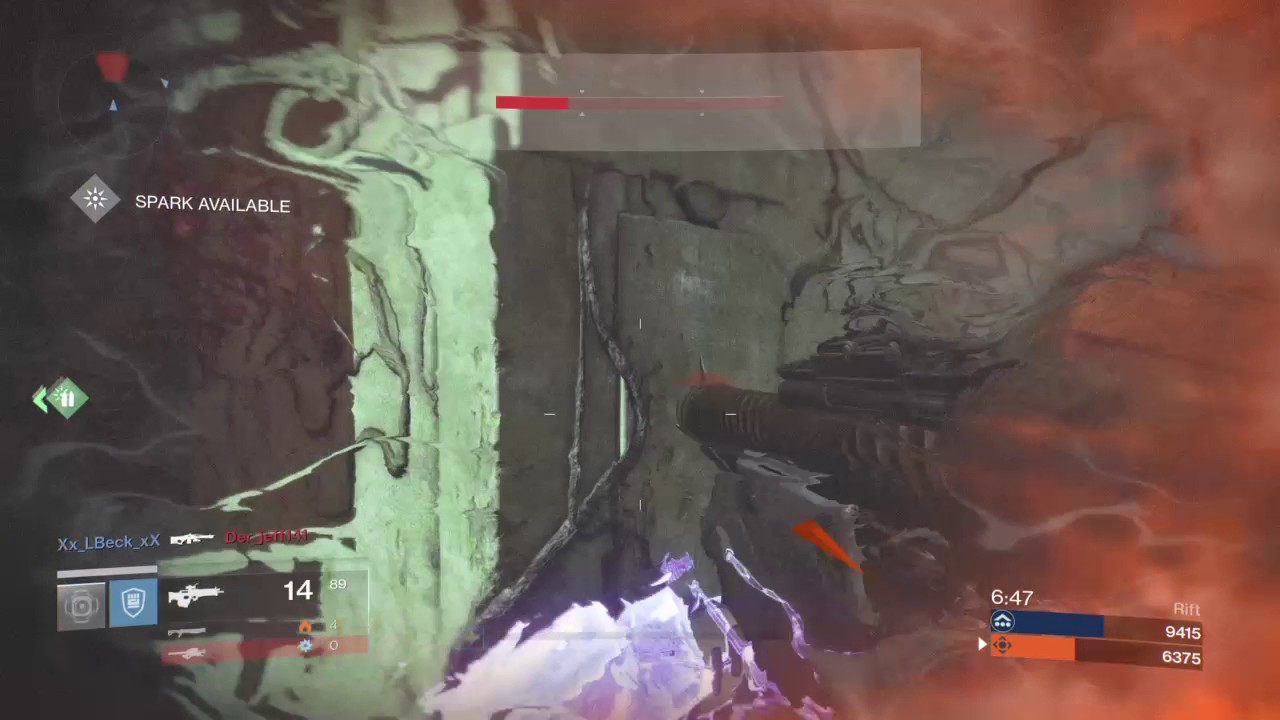 Titan trick shot grenade on a warlock (Destiny)