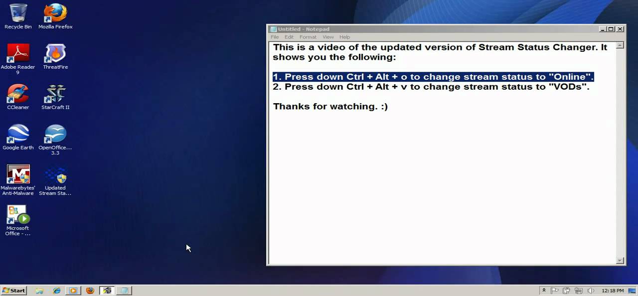 [Updated] TL.net Stream Status Changer Demo - YouTube