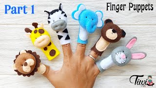 Animals Felt Finger Puppets / Boneka Jari bentuk Hewan dari kain flanel / Part 1