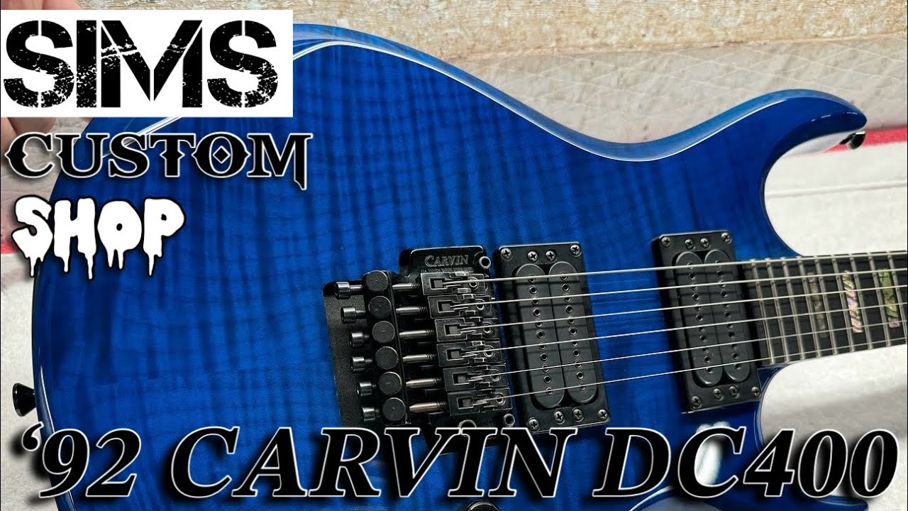 1992 CARVIN DC400 guitar - Refinished Transparent Sapphire Blue