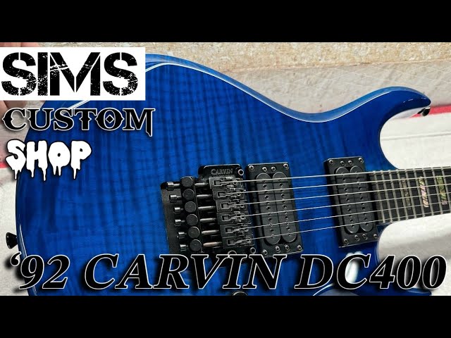 1992 CARVIN DC400 guitar - Refinished Transparent Sapphire Blue