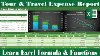 #191-How to make Travel Expense Report in Excel screenshot 2