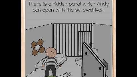 There is a hidden panel which Andy can open with the screwdriver | Prison escape | Brain Test 2