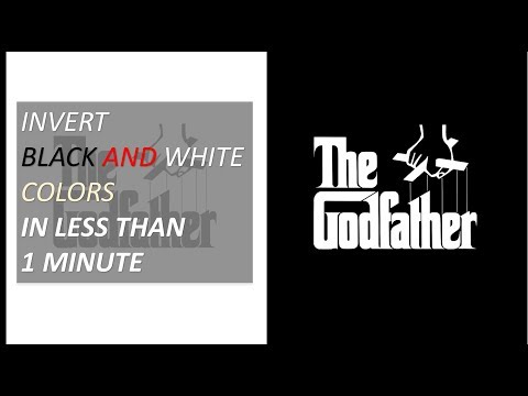 Invert color of a black and white picture using Paint Brush in 1 minute