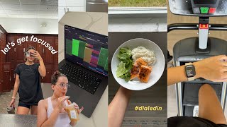 LET'S GET FOCUSED | time blocking, home projects, planning meals, dunkin coffee review & more!