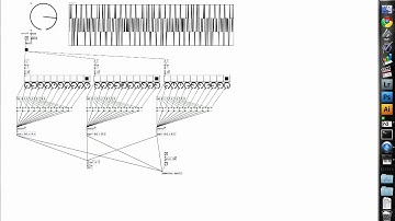 3 parallel 10 step sequencers and square wave oscillators in pure data