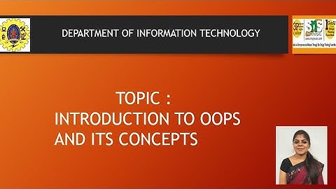 INTRODUCTION TO THE CONCEPTS OF OOP | OBJECT ORIENTED PROGRAMMING | SNS INSTITUTIONS