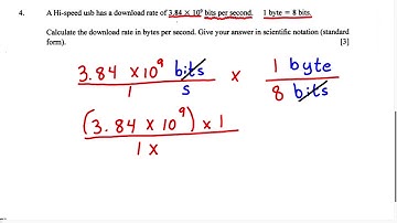 BGCSE Math Paper 2 - Scientific Notation Conversion