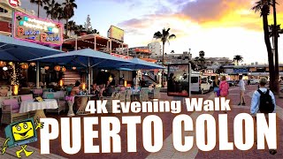 PUERTO COLON - Costa Adeje Tenerife - Evening Walk 4K