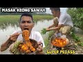 Berburu di sawah masak keong tutut super pedasdengan mie jagung dan sayur kangkung