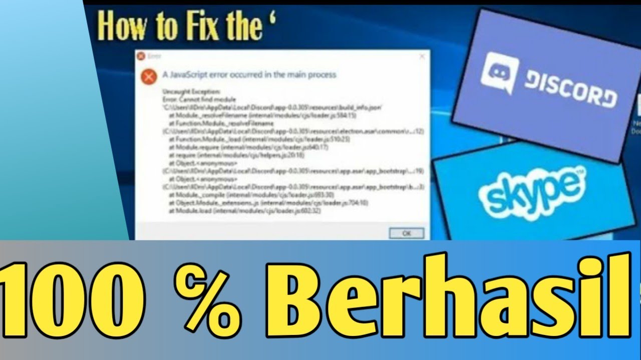 cara mudah mengatasi a javascript error occurred in the main process ...