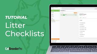 How to create litter checklists with templates! (Cat Breeder Pro)