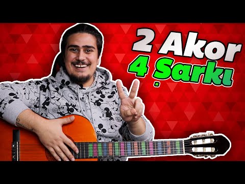 2 AKOR, 4 ŞARKI (Gitara Yeni Başlayanlar İçin Kolay ve Popüler Gitar Şarkıları)