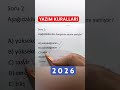 YAZIM KURALLARI SORU ÇÖZÜMÜ TYT TÜRKÇE KPSS TÜRKÇE YKS 2026 KPSS 2026 #tyt #yks #kpss #lgs #shorts