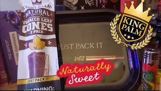 King Palm: Natrual Sweet | Hotbox | Tobacco Leaf Cones | 2 Pack