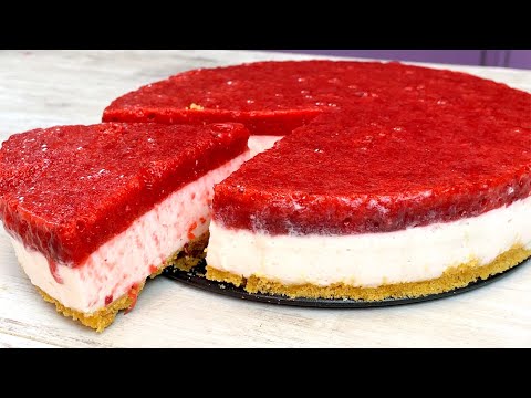 Video: Erdbeere: Joghurtkuchen Ohne Backen