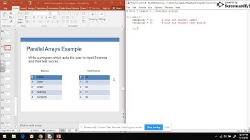 CS in Python - Unit 7 Video 4B - Parallel Arrays