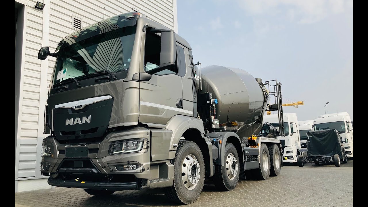 new MAN TGS 32.400 8X4 BB + Stetter AM 9 C3 Light Line, weight only 12.890 kg