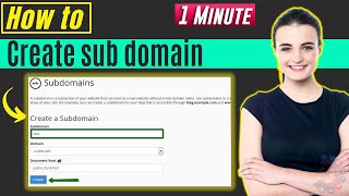 how to create sub domain 2024 | how to 1 minute