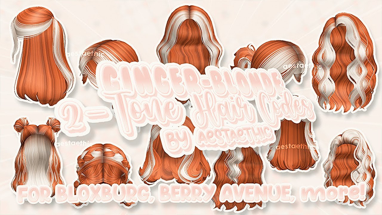 Hair Orange Codess in 2023  Ginger hair, Red hair roblox, Y2k hair