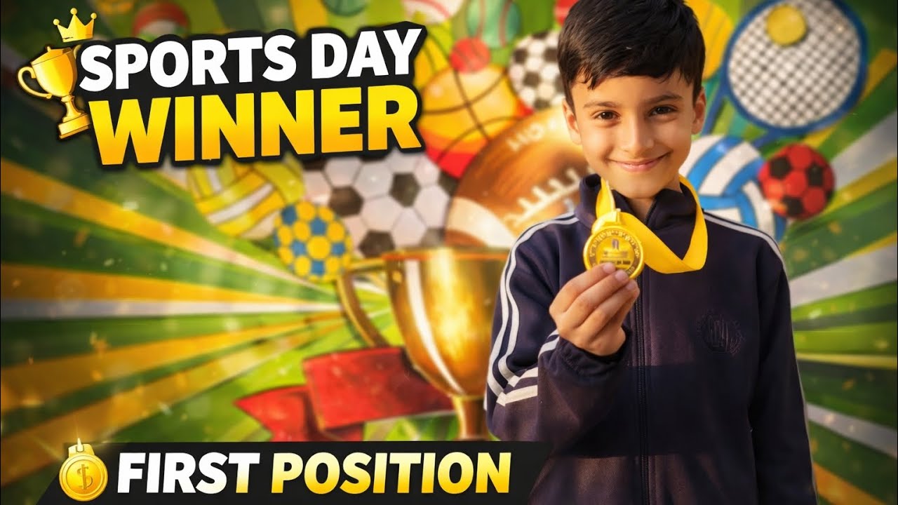 Sahil got first position. 🥇😀