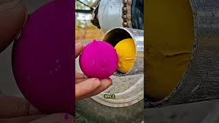 Bisiklet Susturucusuna Kırmızı Top Sürprizi! 🏍️🔴🌈