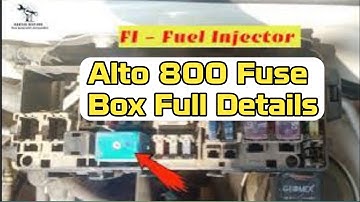 Alto 800 Fuse Box Details Explained #automobile #car #alto #800 #alto800 #fuse #relay #starter