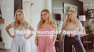 HONEST SUMMER HALARA CLOTHING TRY ON HAUL & REVIEW 2024 | viral halara jumpsuits, pants, & more