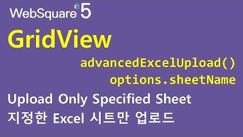 GridView - advancedExcelUpload() & options.sheetName | GridView | WebSquare5 - Quick Guide