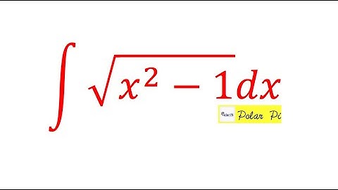 Integral of SQRT(x^2-1) - [Trig Substitution]-{x=Sec(theta)}